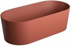 Foglia Cada freestanding compozit, teracota mat, 180x76 cm, Foglia Terra (640450181103-TR)