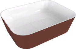 SAPHO Polysan öntött márvány mosdótál 50x35 cm, fehér/matt barna 14596.72 (14596.72)