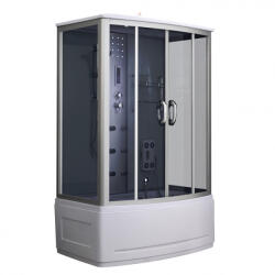 Leziter Cadă de baie cu hidromasaj Emilia 135 cu electronică, neagră (HTSR-135B)