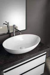 SAPHO Polysan öntött márvány mosdótál 60x40 cm, fehér 14397 (14397)