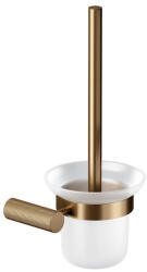 Cersanit Zen fali WC kefe tartó üveg betéttel, csiszolt réz S951-899 (S951-899)