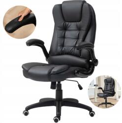 PAKO Dönthető Irodai Fotel Összecsukható Karfákkal Fekete Kényelmes 120 KG-ig (Fotel Biurowy Odchylany Składane Podłokietnik)