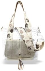 ZELLIA Női Válltáska 24067 - Next C. Flowers - Fehér - Arany - Ss-Ch - (ZLK-24067-37938567)