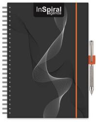 Dayliner Naptár, tervező, A5, heti, DAYLINER, InSpiral , fekete-narancs (NSA5HFKNU)