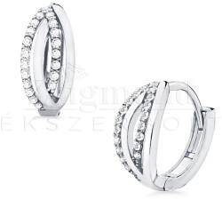  14 karátos fehérarany fülbevaló (átm. 15 mm) (AU12593) AU12593