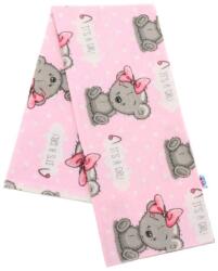  Flanel mintás textilpelenka - Rózsaszín It’s a girl macis
