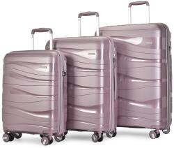 BONTOUR "flow" 4-kerekes bőrönd szett, levendula (130640-Lavender)