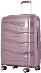 BONTOUR "flow" 4-kerekes bőrönd tsa számzárral, m méretű 66x45x28 cm, levendula (130642-Lavender) - vasbutor