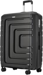 BONTOUR "Charm" 4-kerekes bőrönd TSA számzárral, L méretű, Fekete (130843-Black)