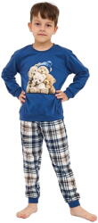 Cornette Pijama băieți CORNETTE 593/174 966/174 BEARS blugi: 98/104 (32096 98/104)