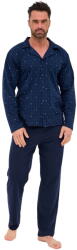 Cornette Pijama bărbătească cu nasturi CORNETTE 114/80 albastru închis: XL (32075 XL)