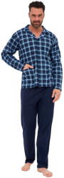 Cornette Pijama bărbătească cu nasturi CORNETTE 114/81 albastru închis: M (32076 M)