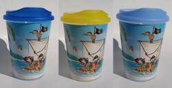 Tvar Gyermek pohár fedővel 250ml - Kalózok