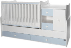 Lorelli MiniMax kombi ágy 72x190 - White / Baby Blue - kreativjatek