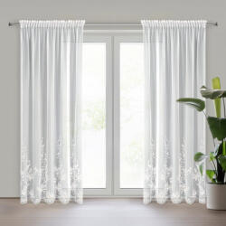  Julia függöny hímzett virágokkal és gyöngyökkel Fehér 140x270 cm