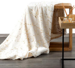  Glamo puha plüss takaró márványos mintával Krémszín 150x200 cm