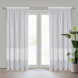  Loris díszes fényáteresztő függöny Fehér 140x270 cm