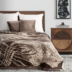  K pamut-akril kétoldalas takaró Barna 220x240 cm