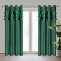  Sami fodros dekor függöny Sötétzöld 140x250 cm