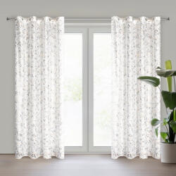  Terry mintás dekor függöny Fehér 140x250 cm