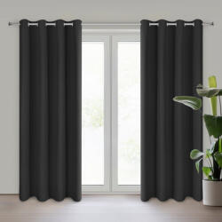  Adari egyszínű sötétítő függöny Fekete 140x250 cm