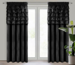  Aura fodros dekor függöny Fekete 140x270 cm