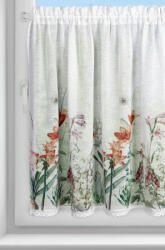  Amarílisz mintás modern vitrázs függöny Fehér 90x150 cm