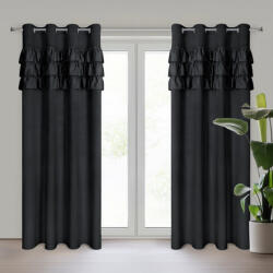 Sami fodros dekor függöny Fekete 140x250 cm