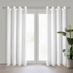  Vesta fényes cérnával átszőtt dekor függöny Fehér 140x250 cm