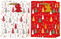  Ajándéktasak 100X150 Mm Karácsonyi Fák Mix, Színes