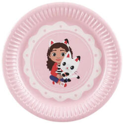 Partydeco Papírtányér 18cm 6db, Gabby's Dollhouse, Gabi babaháza (LUFI567632)