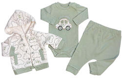 Baby 3részes babaruha szett- Auto Méret: 80 (9-12hó)