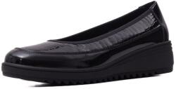 KARISMA Pantofi dama din piele naturala lacuita, Karisma, V4VA60006A 01-O, negru