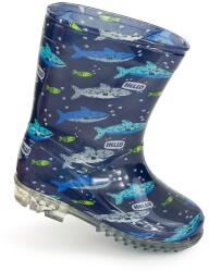 Pidilidi Fiú PVC csizma - cápa mintás, Pidilidi, PL0036-04, kék - 27 méret