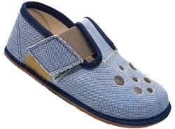 Pegres Mezítlábas fiú papucs Pegres BF03 textil - kék - 25 méret