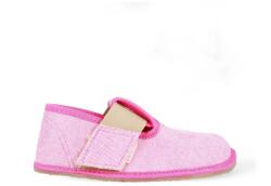 Pegres Mezítlábas lány papucs Pegres, BF01 textil, rózsaszín - 32 méret