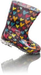 Pidilidi PVC lány csizma - színes szívek, Pidilidi, PL0088, kislány - 38 méret