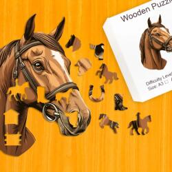 Szelíd ló fa puzzle L Papír doboz
