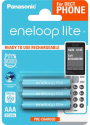 Panasonic lite AAA/mikro akkumulátor 1, 2 V 550 mAh (3 db) (BK4LCCE-3DE) - szucsivill