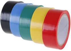  Szigetelőszalag 19 x 0, 13 mm x 5 m öt színnel (5 db) (38931F) - szucsivill
