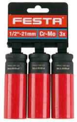 FESTA Alufelni dugókulcs 1/2" 21 mm (3 db) (17338F) - szucsivill