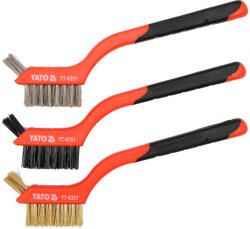  YATO Drótkefe készlet 3 részes 180 mm műanyag nyéllel (YT-6351) - szucsivill