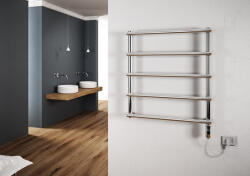 Cordivari Elektromos radiátor - Cordivari Laura Electric 530x420 rozsdamentes acél design törölközőszárító 150 W fűtőbetéttel (COR_LAURAE_530x420_RADIATOR)