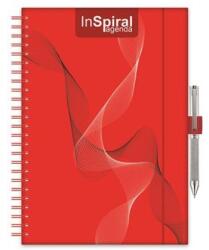 Dayliner Naptár, tervező, A5, heti, DAYLINER, "InSpiral", piros-piros (NSA5HPPU) - jatekotthon