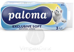 Paloma Toalettp. Ex. Soft 3 rét. 10 tek. Sárga - foodplaza