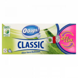 Ooops! ! Classic Aloe Vera Balzsam papír zsebkendő 3 rétegű 90 db