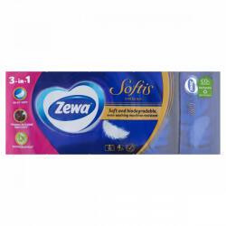 Zewa Softis Original illatmentes papír zsebkendő 4 rétegű 10 x 9 db - foodplaza