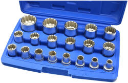 GEKO Multilock dugós kulcsok 1/2" , készlet 19 db, CrV acél