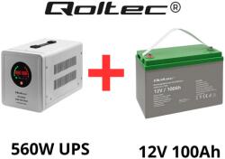 Qoltec Szünetmentes tápegység UPS keringető szivattyúkhoz 560W + 100Ah akkumulátor csomag (50718-53038)