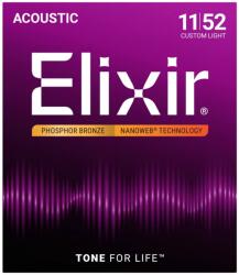 ELIXIR - Phosphor Bronze NanoWeb 11-52 Custom Light akusztikus húrkészlet